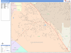 Chino Hills Digital Map Color Cast Style